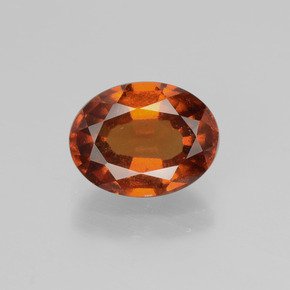 Granada hessonita laranja natural 2,17ct, corte oval, VS