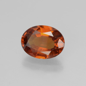 Granada hessonita laranja natural 2,17ct, corte oval, VS