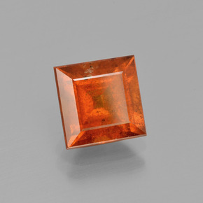 Granada Hessonita Laranja Médio Natural 3.04ct, Quadrado, VS-SI