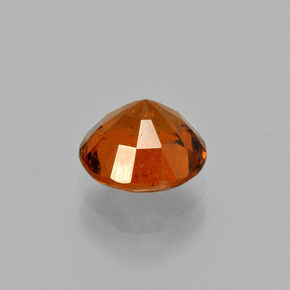 Granada hessonita laranja natural 1,57ct, corte redondo, VS-SI