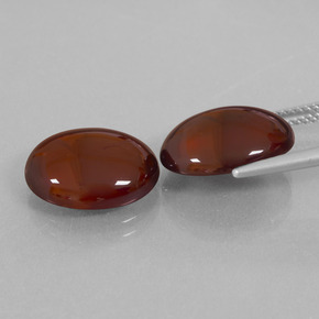 Pedras preciosas de granada hessonita marrom natural de 15,87 ct, corte oval, translúcido