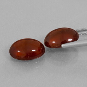 Pedras preciosas de granada hessonita laranja natural de 6,21 ct, corte oval, translúcido
