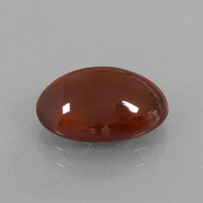 Granada hessonita marrom natural 4,40ct, corte oval, translúcido