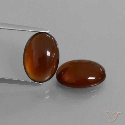 9.31ctw Natural Castanho médio-escuro granada hessonita, oval, Translúcido