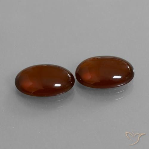 Pedras preciosas de granada hessonita Castanho médio-escuro natural de 9.31 ct, oval, Translúcido