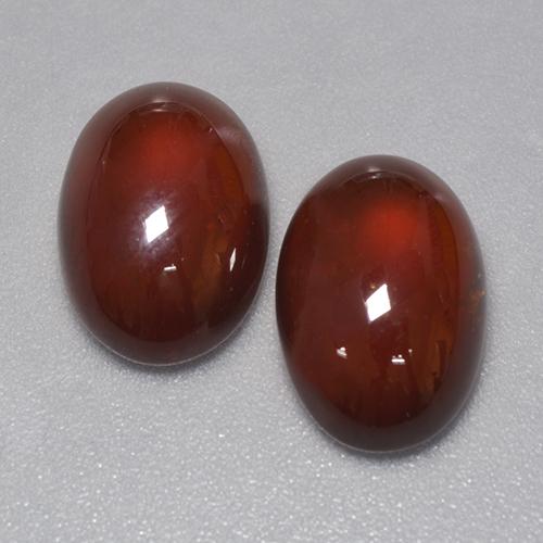Pedras preciosas de granada hessonita marrom natural de 9,93 ct, corte oval, translúcido