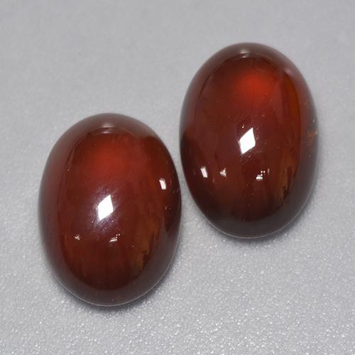 Pedras preciosas de granada hessonita marrom natural de 9,93 ct, corte oval, translúcido