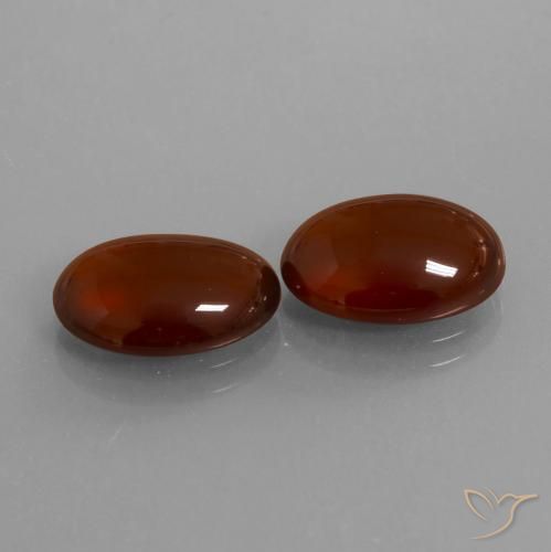 Pedras preciosas de granada hessonita Marrom avermelhado natural de 9.78 ct, oval, Translúcido