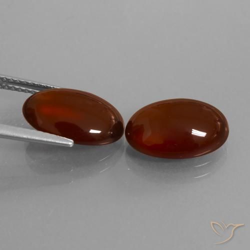 Pedras preciosas de granada hessonita Marrom avermelhado natural de 9.78 ct, oval, Translúcido