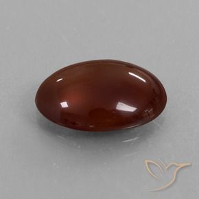 Granada hessonita marrom natural 5,12ct, corte oval, translúcido
