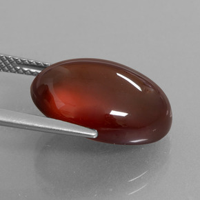 Granada Hessonita Laranja Natural 12.33ct, Corte Oval, Translúcido