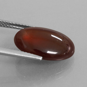 Granada hessonita laranja natural 9,81ct, corte oval, translúcido
