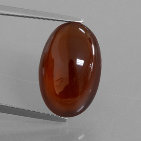 Granada hessonita laranja natural 10,15ct, corte oval, translúcido