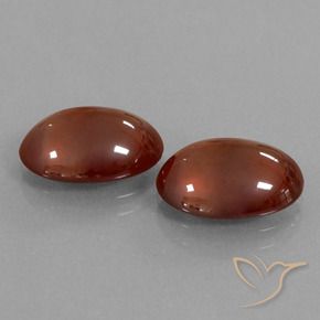 Pedras preciosas de Granada Hessonita Vermelho escuro natural de 8.69 ct, Corte Oval, Translúcido