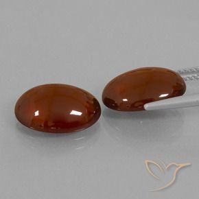 Pedras preciosas de granada hessonita Castanho médio-escuro natural de 12.00 ct, oval, Translúcido