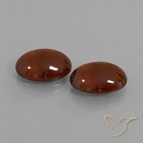 Pedras preciosas de granada hessonita Castanho médio-escuro natural de 12.31 ct, oval, Translúcido
