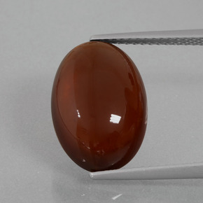 Granada hessonita laranja natural 8,38ct, corte oval, translúcido