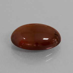 Granada hessonita laranja natural 8,38ct, corte oval, translúcido