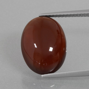 Granada hessonita laranja natural 9,76ct, corte oval, translúcido