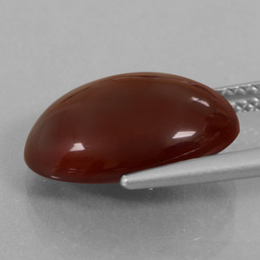 Granada hessonita laranja natural 8,24ct, corte oval, translúcido