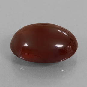 Granada hessonita marrom natural 8,05ct, corte oval, translúcido