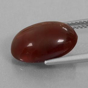 Granada hessonita marrom natural 8,05ct, corte oval, translúcido