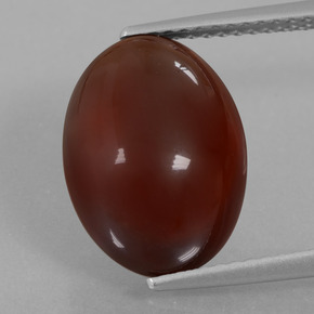 Granada hessonita laranja natural 8,64ct, corte oval, translúcido
