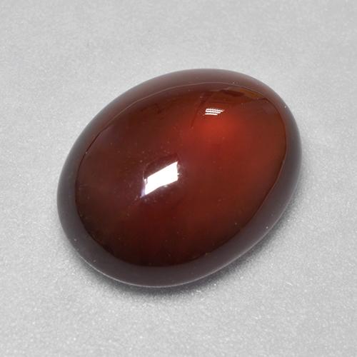 Granada hessonita laranja natural 6,41ct, corte oval, translúcido