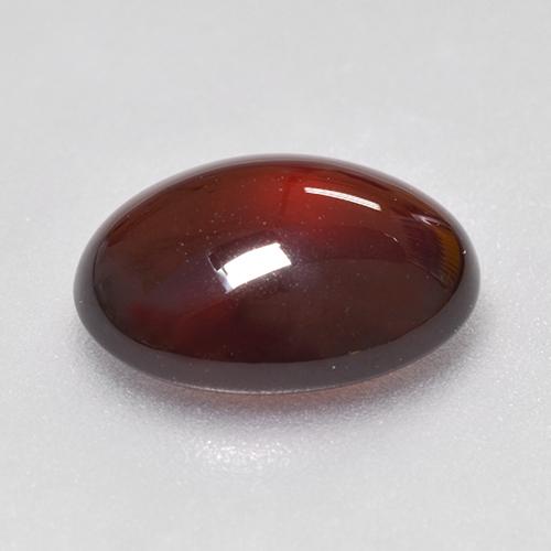 Granada hessonita laranja natural 6,41ct, corte oval, translúcido