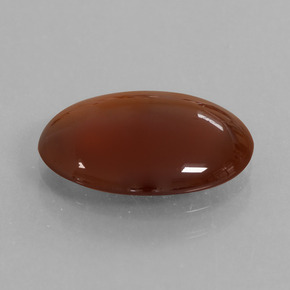 Granada hessonita marrom natural 5,00ct, corte oval, translúcido