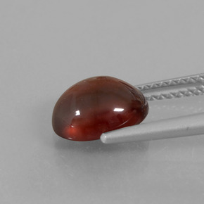 Granada hessonita laranja natural 2,77ct, corte oval, translúcido