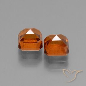 Pedras preciosas de granada hessonita fogo laranja natural de 3.22 ct, Corte Octógono / Esmeralda, VS