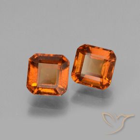 Pedras preciosas de granada hessonita Laranja Profundo natural de 2.86 ct, Corte Octógono / Esmeralda, VS