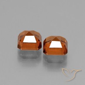 Pedras preciosas de granada hessonita Laranja Profundo natural de 2.86 ct, Corte Octógono / Esmeralda, VS