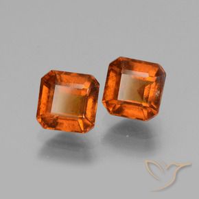 Pedras preciosas de granada hessonita Laranja Médio natural de 3.16 ct, Corte Octógono / Esmeralda, VS-SI