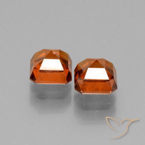 Pedras preciosas de granada hessonita Laranja Médio natural de 3.16 ct, Corte Octógono / Esmeralda, VS-SI