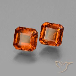 Pedras preciosas de granada hessonita Laranja escuro natural de 2.77 ct, Corte Octógono / Esmeralda, VS-SI
