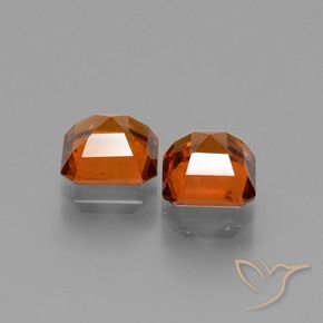 Pedras preciosas de granada hessonita Laranja escuro natural de 2.77 ct, Corte Octógono / Esmeralda, VS-SI