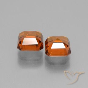 Pedras preciosas de granada hessonita Laranja Médio natural de 2.98 ct, Corte Octógono / Esmeralda, VS-SI