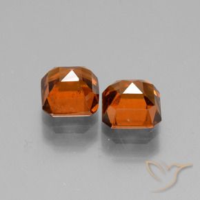 Pedras preciosas de granada hessonita Laranja Médio natural de 2.91 ct, Corte Octógono / Esmeralda, VS