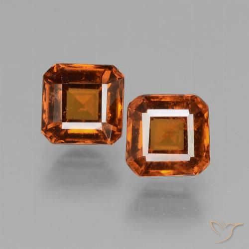 2.75ctw Natural Laranja Médio granada hessonita, Corte Esmeralda, VS-SI