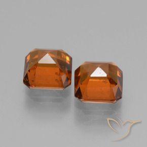 Pedras preciosas de granada hessonita Laranja Médio natural de 2.75 ct, Corte Octógono / Esmeralda, VS-SI