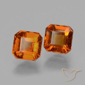 Pedras preciosas de granada hessonita Laranja Profundo natural de 2.99 ct, Corte Octógono / Esmeralda, VS