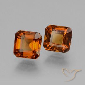 Pedras preciosas de granada hessonita Laranja Profundo natural de 2.36 ct, Corte Octógono / Esmeralda, VS