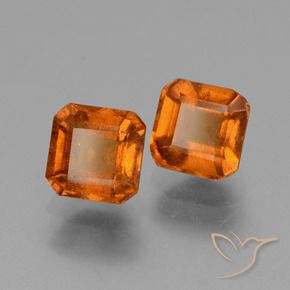 Pedras preciosas de granada hessonita Laranja Médio natural de 2.76 ct, Corte Octógono / Esmeralda, VS