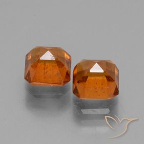 Pedras preciosas de granada hessonita Laranja Médio natural de 2.76 ct, Corte Octógono / Esmeralda, VS