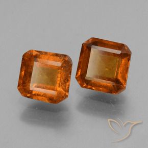Pedras preciosas de granada hessonita âmbar laranja natural de 2.77 ct, Corte Octógono / Esmeralda, VS