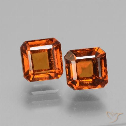 2.84ctw Natural âmbar laranja granada hessonita, Corte Esmeralda, VS