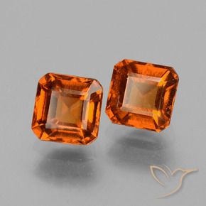Pedras preciosas de granada hessonita Laranja Profundo natural de 2.73 ct, Corte Octógono / Esmeralda, VS