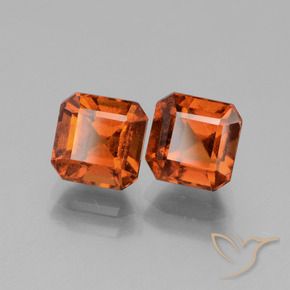 Pedras preciosas de granada hessonita Laranja escuro natural de 3.35 ct, Corte Octógono / Esmeralda, VS